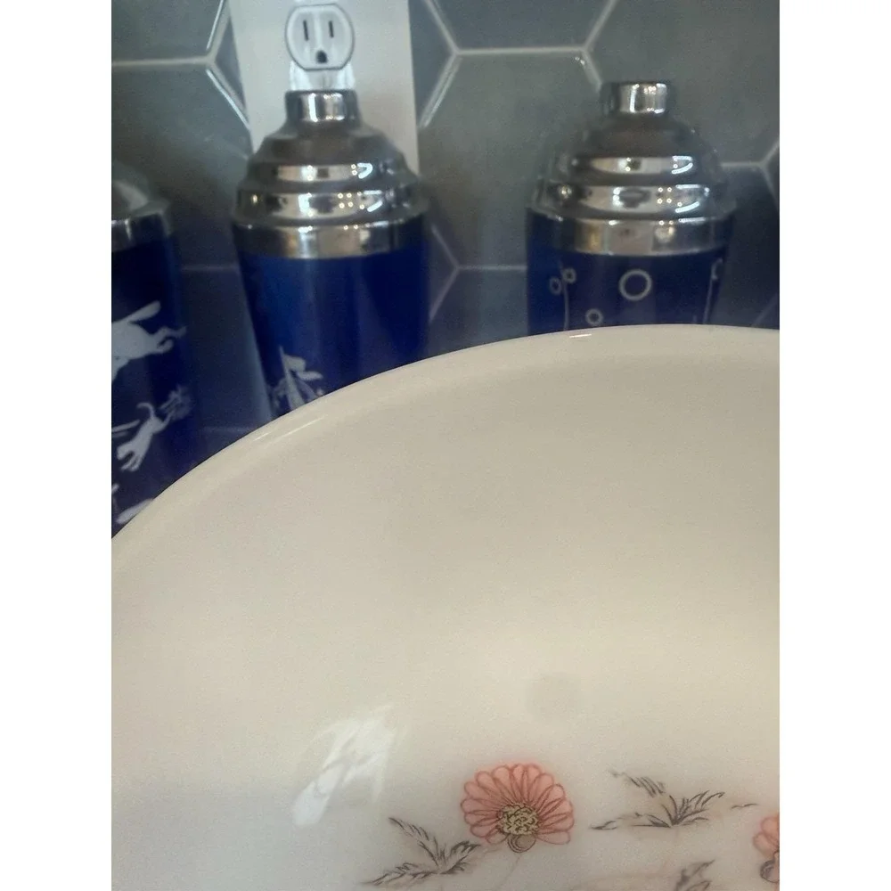 Fire King Fleurette Milk Glass 9